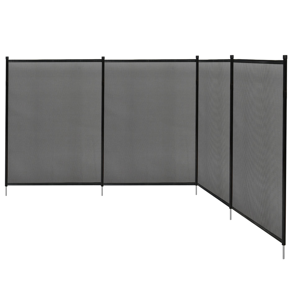 Poolstaket – barnsäkerhetsstaket poolsäkerhetsstaket dammstaket – 366 x 122 cm – Svart