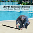 Poolstaket – barnsäkerhetsstaket poolsäkerhetsstaket dammstaket – 366 x 122 cm – Svart
