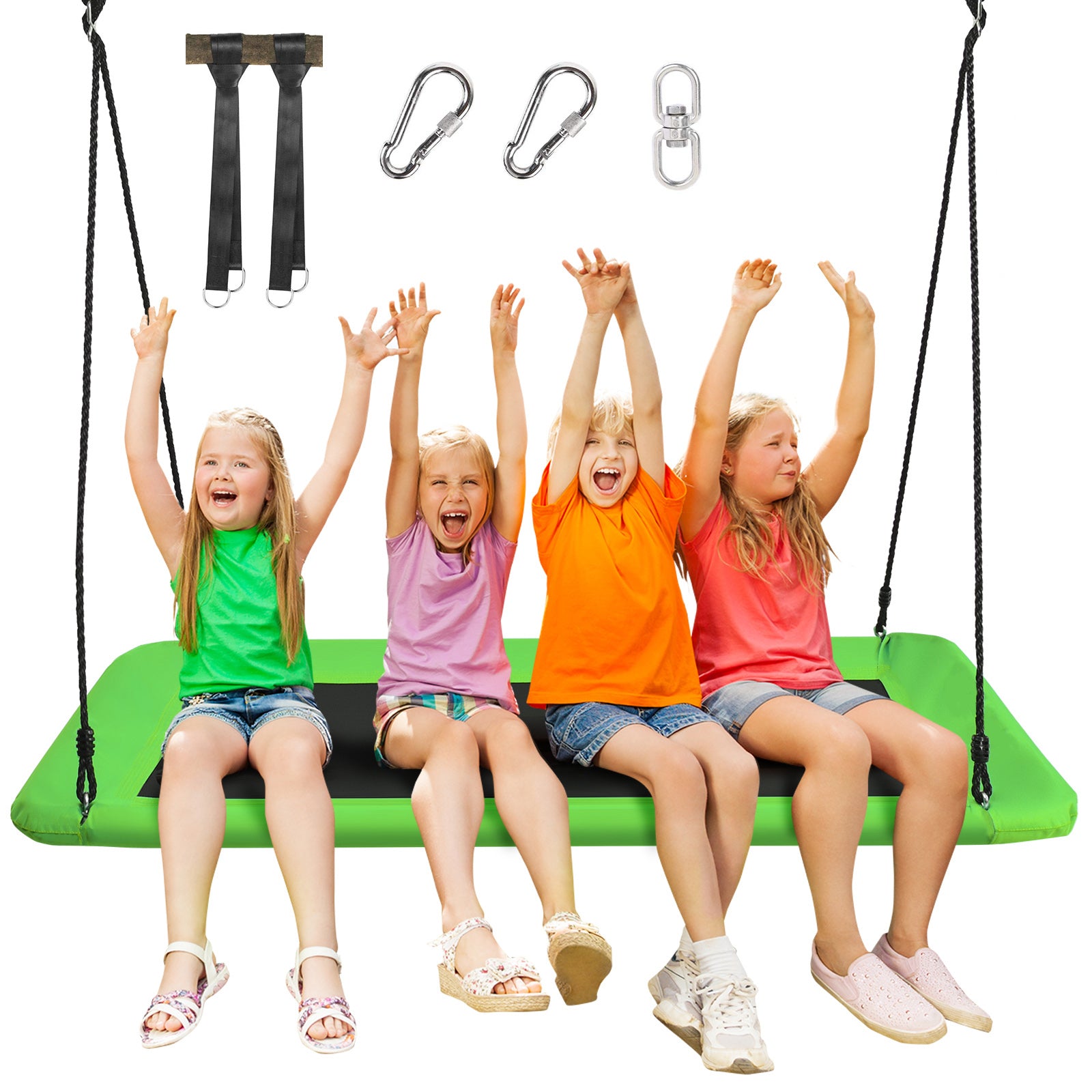 Trädgunga – boet justerbart rep inomhus och utomhus – 100-180 cm – Grön