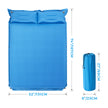 Campingmatta – med kudde personer självuppblåsande liggunderlag – 2 187 x 131 x 4 cm – Blå