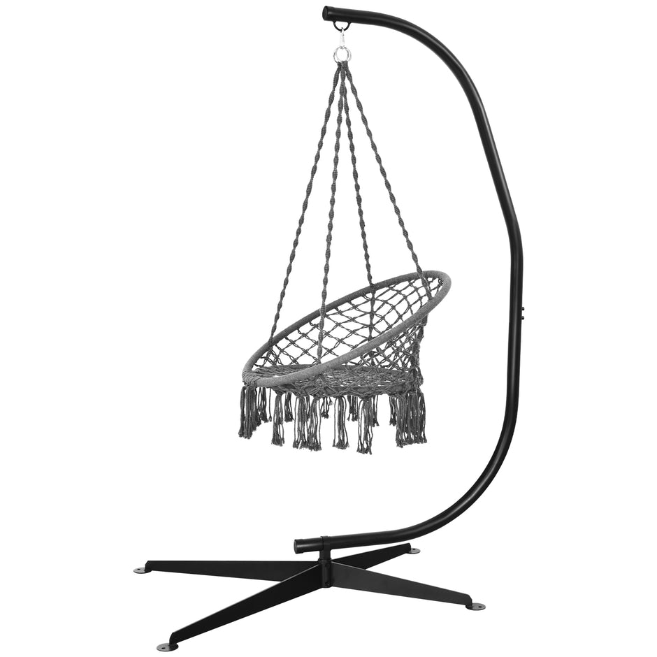 Hängande – stolsram XXL sitsstativ – 207 cm 150 kg – Svart
