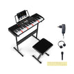 tangenter – Pianokeyboard för nybörjare Elektroniskt keyboardset med höjdjusterbart stativ – 61 – Svart