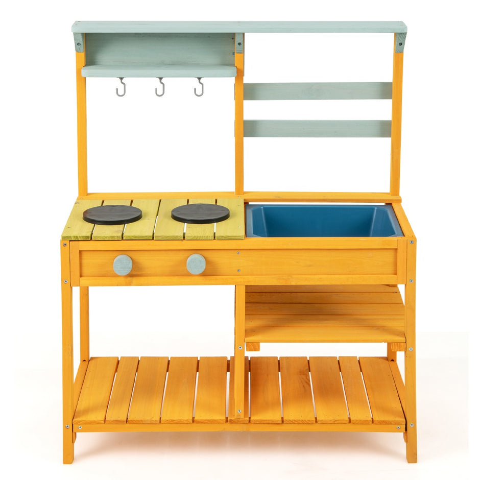 Mud – Kitchen Lekkök av gran med spisknoppar och diskbänk – Gul