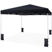 Pop – up paviljong, höjdjusterbar med tillbehör, för strand och camping – 290 x 290 cm – Svart