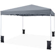 Pop – up paviljong, höjdjusterbar och hopfällbar, med tillbehör för camping strand – 290 x 290 cm – Grå