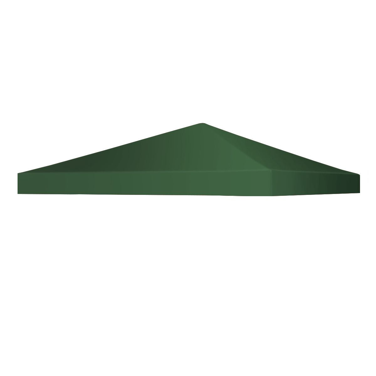 Paviljongersättningstak – Solskyddsöverdrag med kardborrefästen – 300 x 300 cm – Mörkgrön