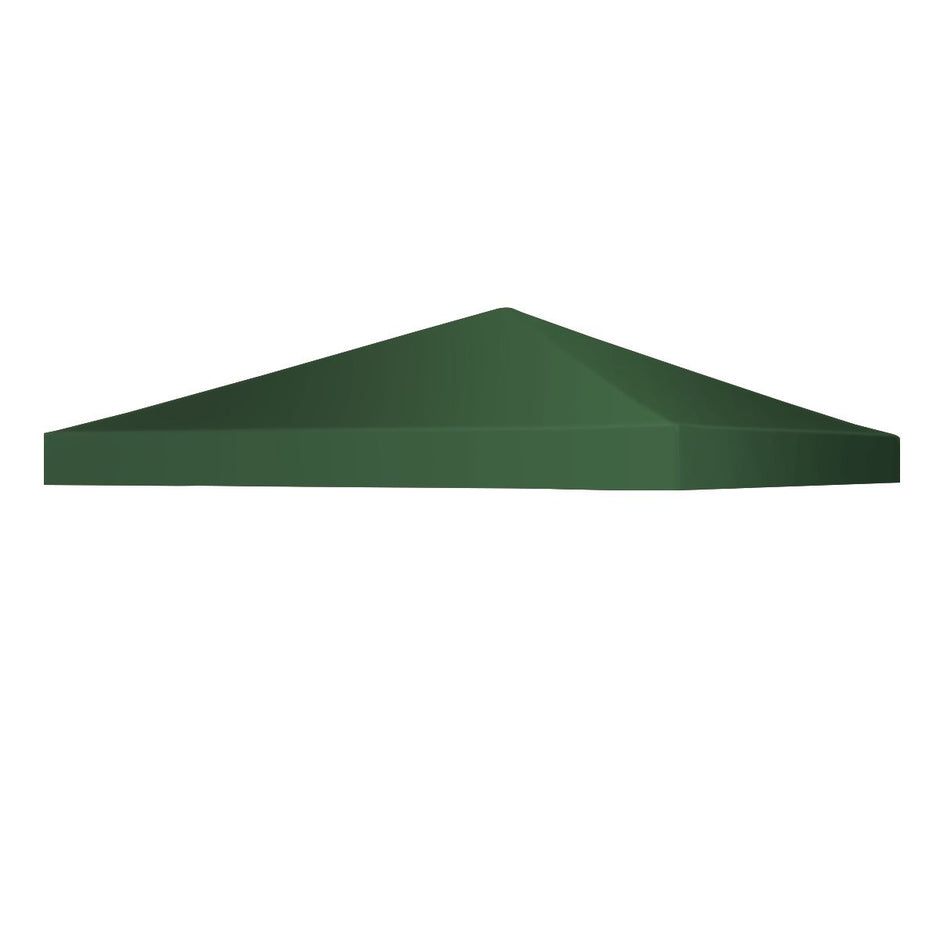 Paviljongersättningstak – Solskyddsöverdrag med kardborrefästen – 300 x 300 cm – Mörkgrön