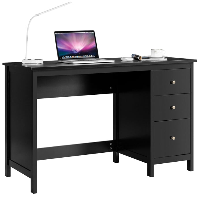 Skrivbord – med lådor och tippskydd Datorbord – 3 120 x 50 x 75 cm – Svart