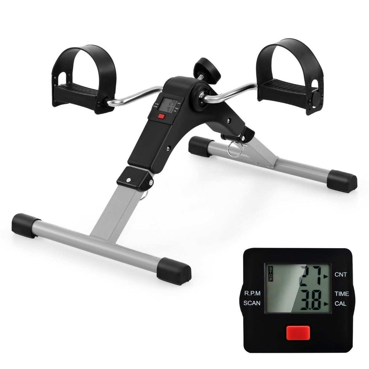 Mini – Bike Motionscykel Arm och Ben Trainer Vikbar med justerbart motstånd – Svart