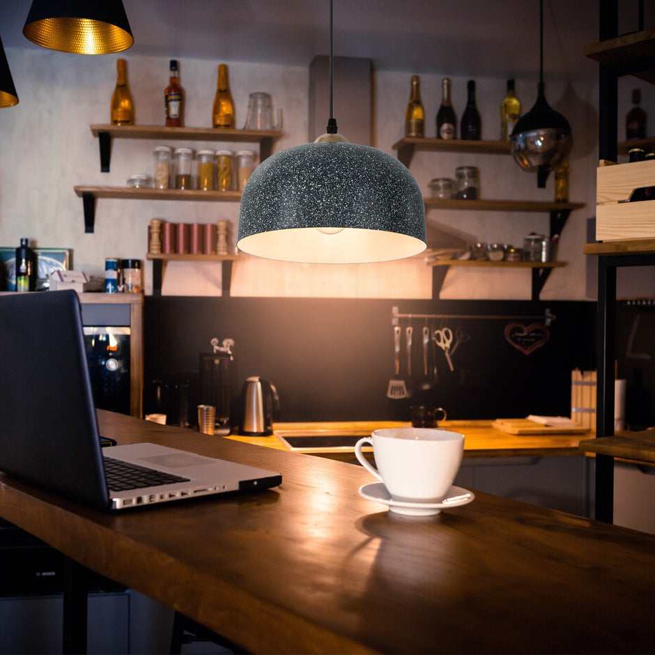 Taklampa – med justerbar hängkabel och E27 socket pendellampa hänglampa – Grå