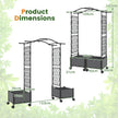 i – Blomlåda med Klätterställning och Hängande Tak Rosenbåge Odlingslåda – 2 1 2 – Brun