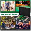 delade – pokerchipset gram Claytec med väska – 600 14 – Svart