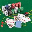 Pokerset – med laserchips pokerfodral i aluminium pokermarker – 500 – Grön