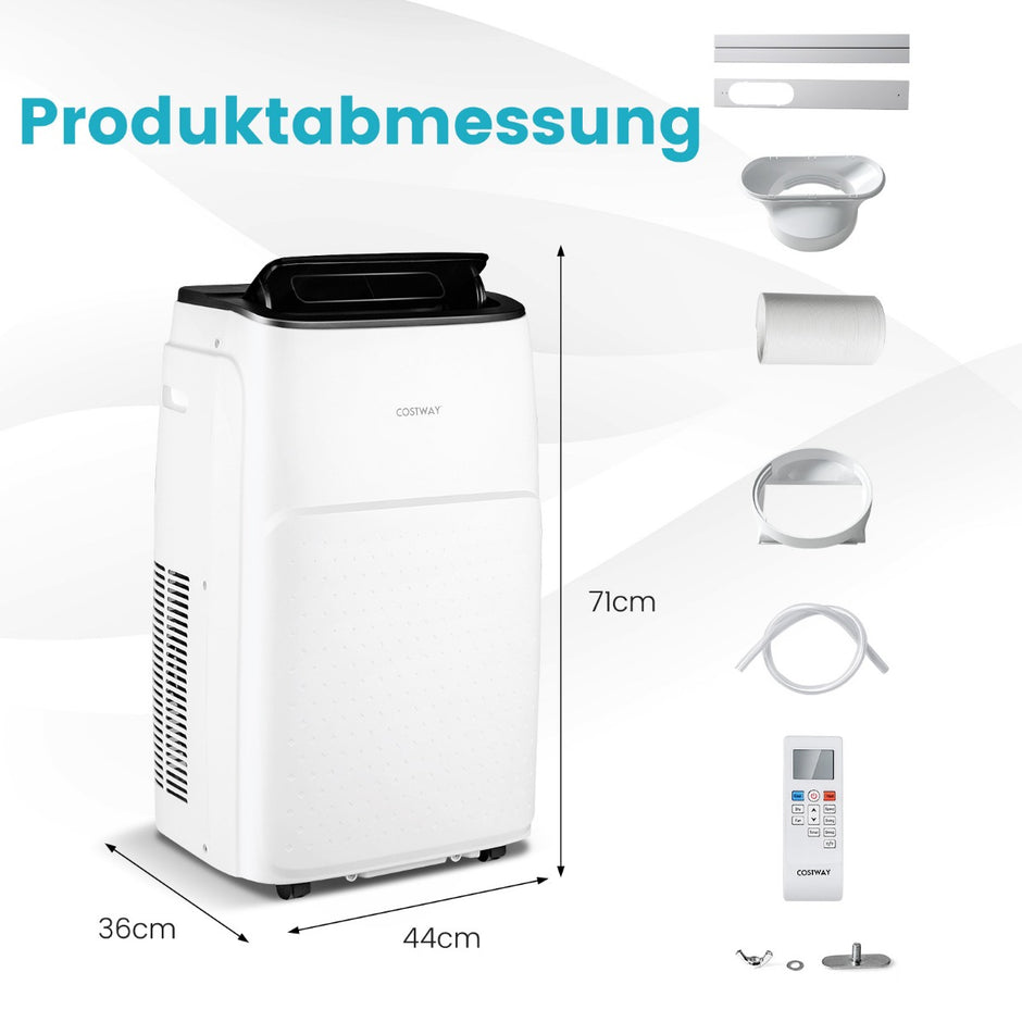 i – bärbar luftkonditionering BTU Värme och Kyla Fläkt Avfuktare (3,5KW 12000-35m²(105m³) WIFI(Endast kyla)) – 4 1 12000 – Vit