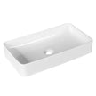 Tvättställ – Porslinskonstfat Keramiskt handfat med popup avlopp – 60 x 35 x 11 cm – Vit