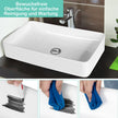 Tvättställ – Porslinskonstfat Keramiskt handfat med popup avlopp – 60 x 35 x 11 cm – Vit