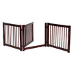 Säkerhetsport – Tredelad Hunddörr Säkerhetsgrind – 206 x 61 x 1,8 cm – Brun