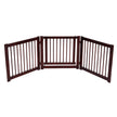 Säkerhetsport – Tredelad Hunddörr Säkerhetsgrind – 206 x 61 x 1,8 cm – Brun