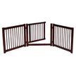 Säkerhetsport – Tredelad Hunddörr Säkerhetsgrind – 206 x 61 x 1,8 cm – Brun