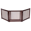 Säkerhetsport – Tredelad Hunddörr Säkerhetsgrind – 206 x 61 x 1,8 cm – Brun