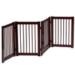 Säkerhetsport – Fyra delar Hunddörr Säkerhetsgrind – 203 x 76 x 1,8 cm – Brun