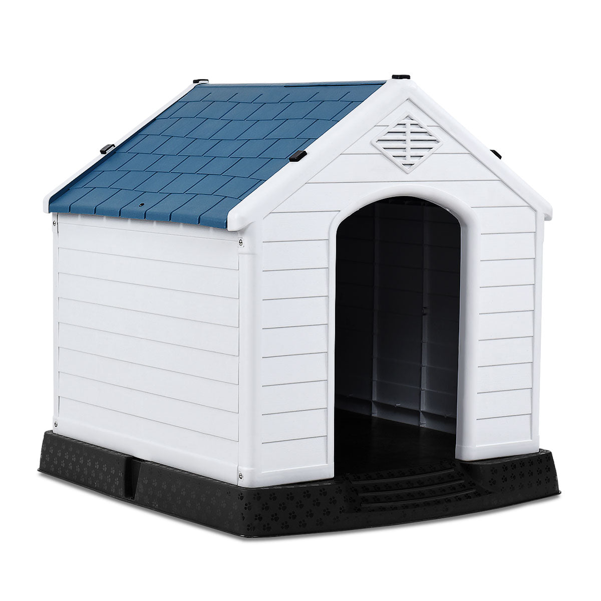 Dog – Kennel House Hundgrotta med förhöjt golv blått och vitt – Blå och vit