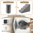 Sällskapstrappor – Halkfri nivå hundramp gjord av skum – 4 72 x 41 x 51 cm – Grå