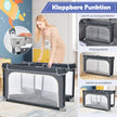 Fyrkantig – babylekhage Stort lekstaket – 124 x 124 cm – Mörkgrå