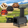 Rocket – Stove Outdoor matlagningsytor med visningsfönster och askfat – 2 28,5 x 20 x 37 cm – Svart