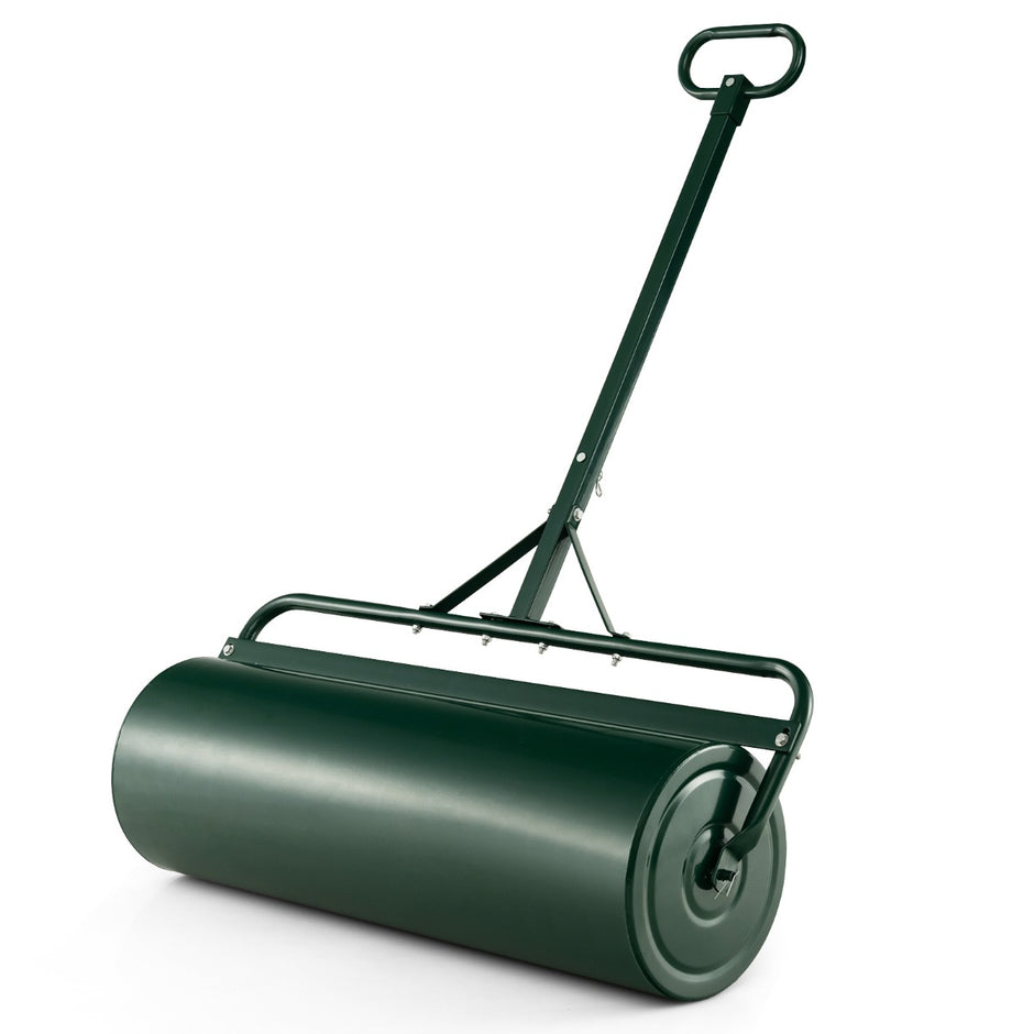 Metal – Lawn Roller Gräsrulle för att skjuta eller dra – 99 x 30 x 137 cm – Grön