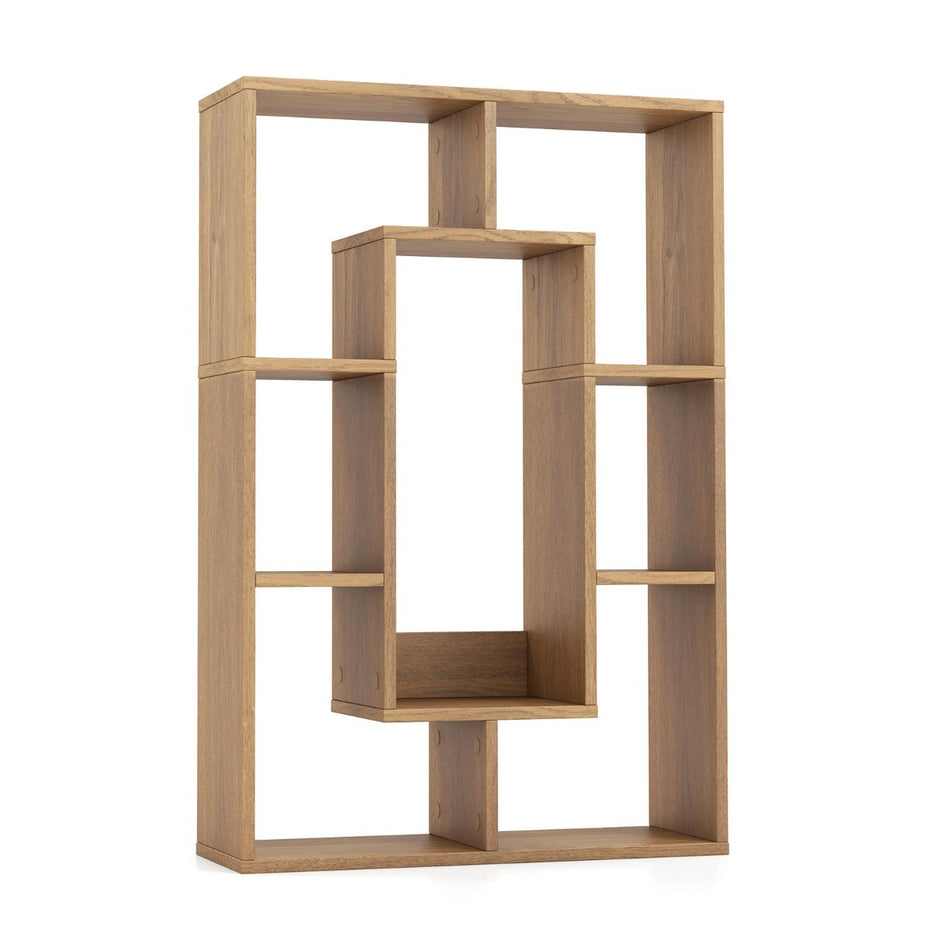 Modern – bokhylla med fack och tippskydd Geometrisk öppen stående – 7 – Natur
