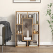Modern – bokhylla med fack och tippskydd Geometrisk öppen stående – 7 – Natur