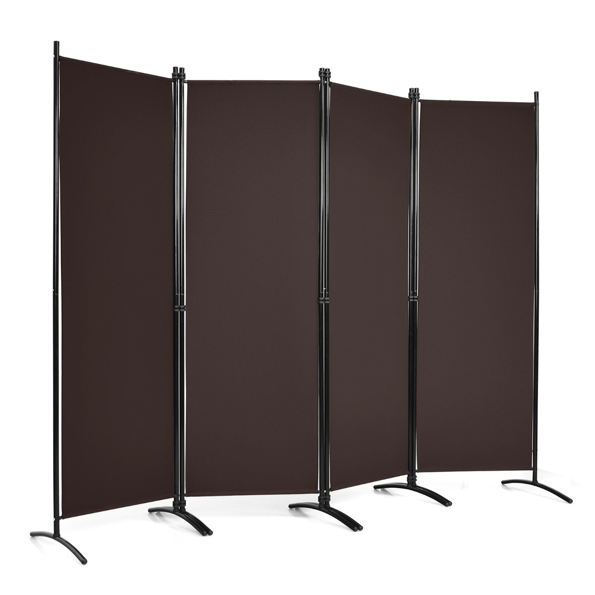 panel – hög rumsavdelare Bärbar skiljevägg med stålram – 4 173 cm – Brun