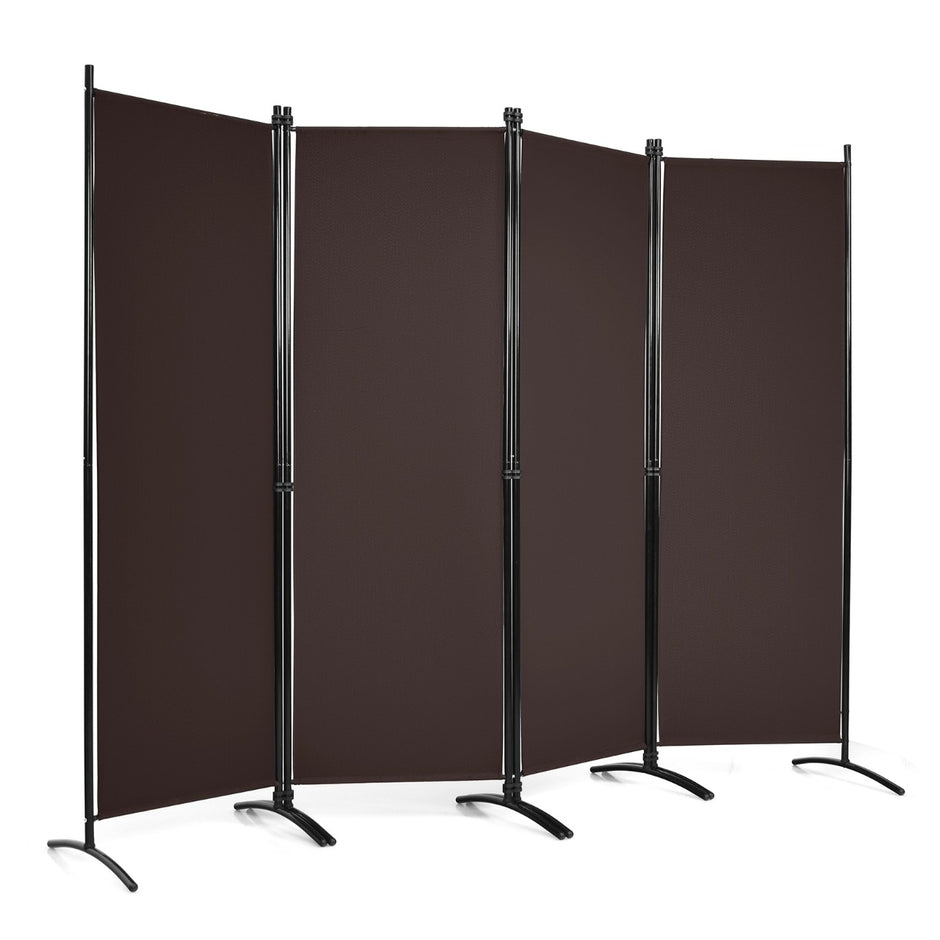 panel – hög rumsavdelare Bärbar skiljevägg med stålram – 4 173 cm – Brun