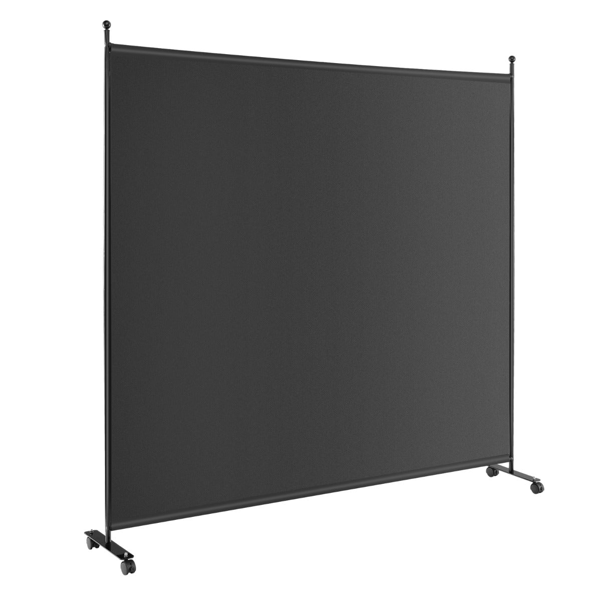 Enkelrumsavdelare – med en panel bred sekretessskärm – 184 x 30 x 184 cm – Svart