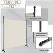 Enkelrumsavdelare – med en panel bred sekretessskärm – 184 x 30 x 184 cm – Beige
