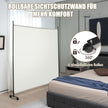 Enkelrumsavdelare – med en panel bred sekretessskärm – 184 x 30 x 184 cm – Beige