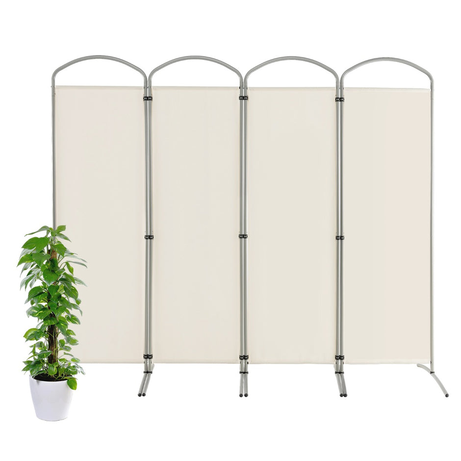Vikbar – rumsavdelare med paneler Skiljevägg för hem – 4 221 x 51 x 188 cm – Vit