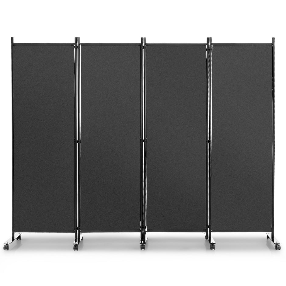 Rumsavdelare – med paneler på hjul hög Rullbar Privacy Screen – 4 173 cm – Grå