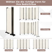 delad – hopfällbar rumsavdelare hög sekretessskärm med låsbara hjul – 6 172 cm – Beige