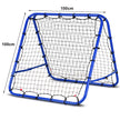 Rebounder – för fotboll med justerbara vinklar Dubbelsidig – 100 x 100 cm – Blå