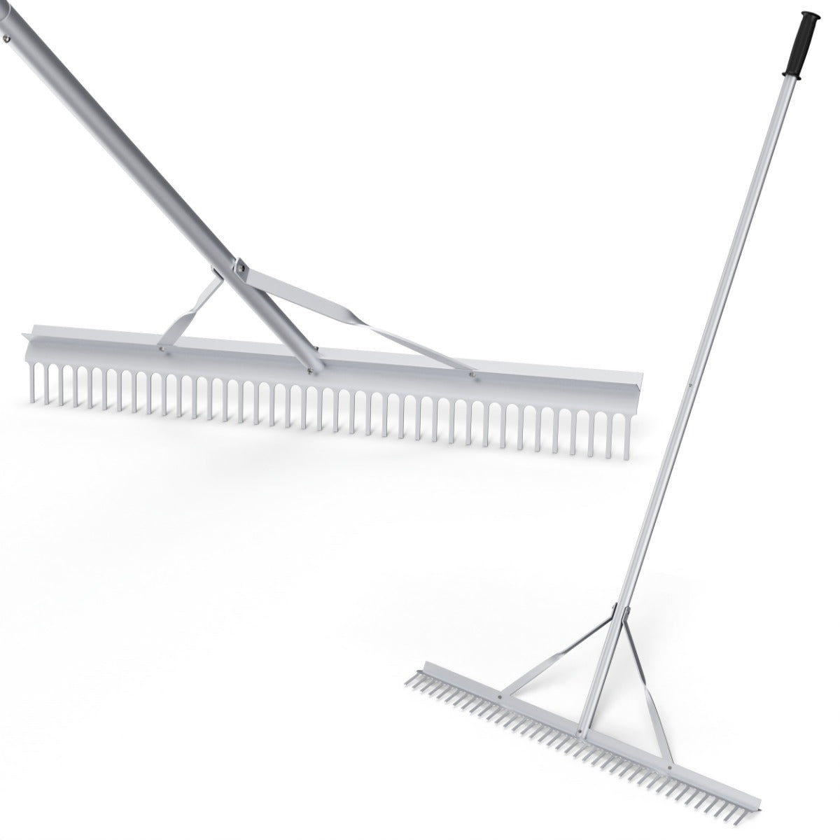 Kratta – av aluminium med brett räfshuvud – 91 cm 91 x 10 x 174 cm – Silver