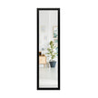 Rektangulär – hellängdsspegel med hängkrok för dörr – 33 x 119 cm – Svart