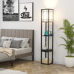 Modern – hylla golvlampa för vardagsrum och sovrum – 26 x 26 x 160,5 cm – Svart