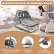 i – mobil babysäng skötbord och vagga med leksaker madrass bärväska – 5 1 – Grå