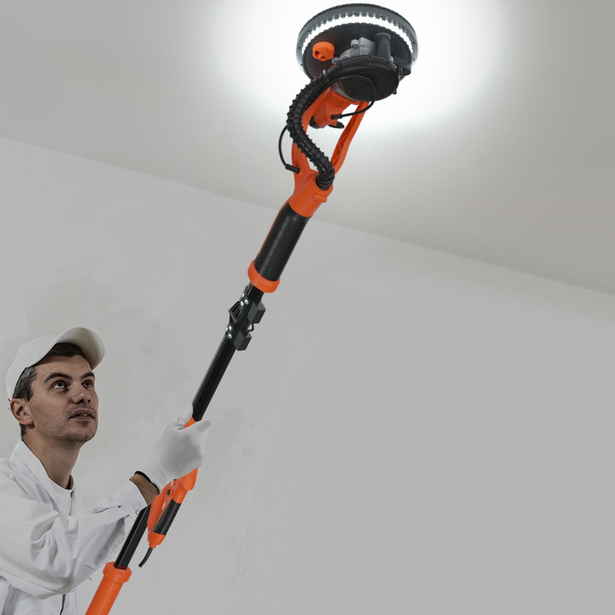 Rockenbauschleifer – takslipmaskin dammuppsamlingssystem väggslipmaskin 750W rpm – / 800-1750 / Ø 225 mm – Orange