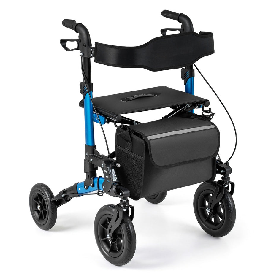 i – rullstol och reserullator med sittplats upp till Hopfällbar rollator Aluminium gånghjälpmedel – 2 1 136 kg – Blå