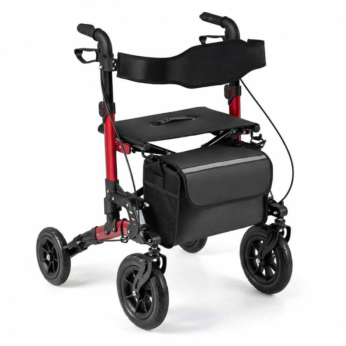 i – rullstol och reserullator med sittplats upp till Hopfällbar rollator Aluminium gånghjälpmedel – 2 1 136 kg – Röd
