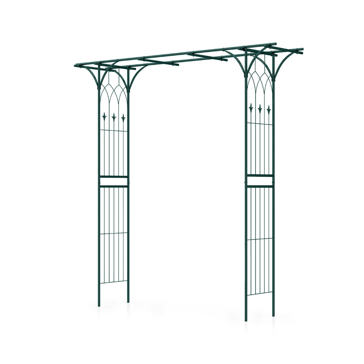 Rose – Arch Metal Garden för klätterväxter – 205 x 52 x 205 cm – Grön