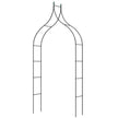 Rose – Arch Metal Garden i gotisk stil Trellis – 125 x 39 x 287 cm – Svart